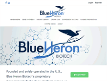 Tablet Screenshot of blueheronbio.com